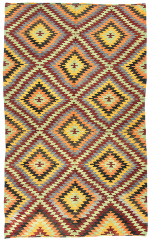 5'3"x8'6" Çal Kilim Rug (KW150445)