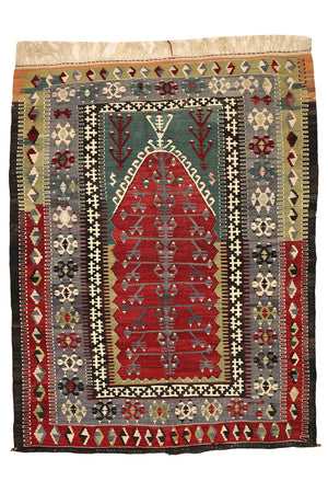 5'4"x6'9" Obruk Kilim Rug (KW150401)