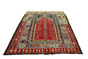 5'4"x6'9" Obruk Kilim Rug (KW150401)