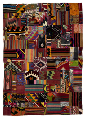 5.5x7.6 ft. Patchwork Kilim Rug (KW190144)