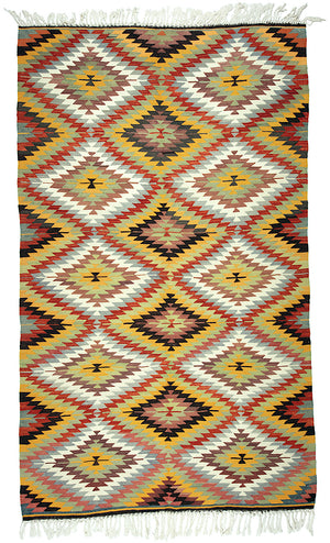 6'3"x9'10" Afyon Kilim Rug (KW180276)