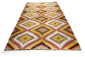 6'3"x9'10" Afyon Kilim Rug (KW180276)