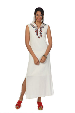 Cotton Gauze Dress - Hooded and Sleeveless (Asli)