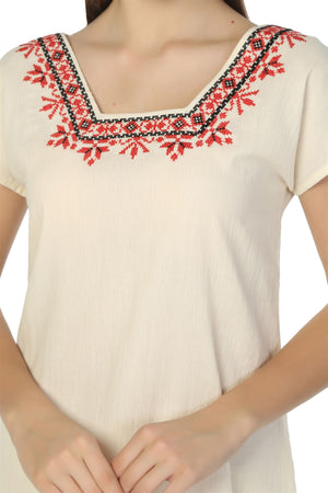 Cotton Gauze Dress - Short Sleeve (Melike)