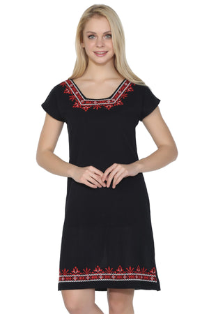 Cotton Gauze Dress - Short Sleeve (Melike)
