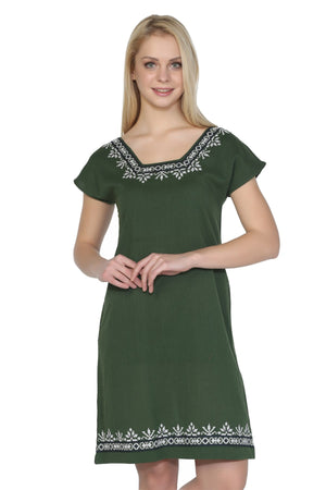 Cotton Gauze Dress - Short Sleeve (Melike)