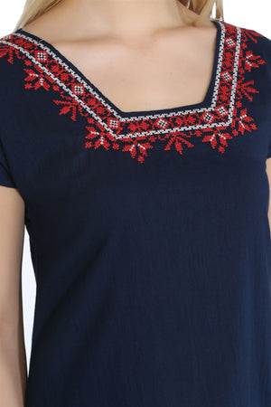 Cotton Gauze Dress - Short Sleeve (Melike)