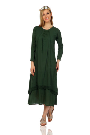 Cotton Gauze Dress (Nervurlu)