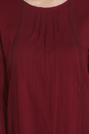 Cotton Gauze Dress (Nervurlu)