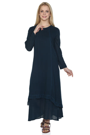 Cotton Gauze Dress (Nervurlu)