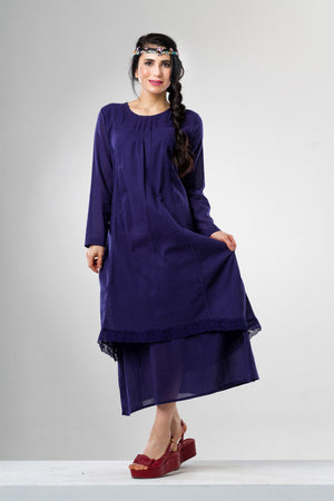 Cotton Gauze Dress (Nervurlu)