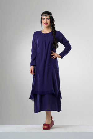 Cotton Gauze Dress (Nervurlu)