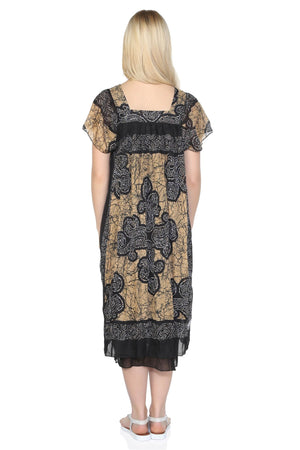 Cotton Gauze Dress - Soil Pattern (Irmak)
