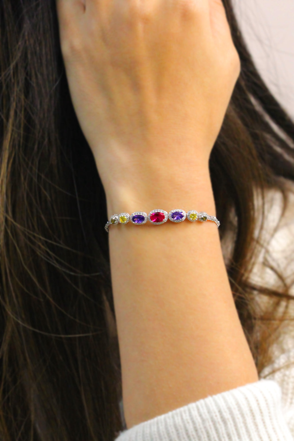 Authentic Handmade Silver Bracelet With Zircon (NG201015165)