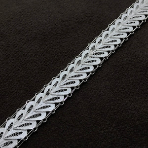 Sequent Heart Model Handmade Filigree Silver Bracelet (NG201013797)