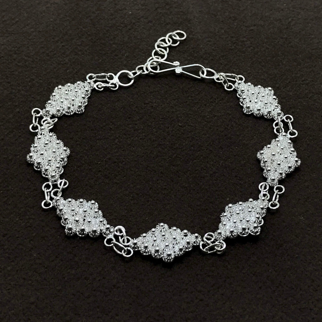 Coriander Model Authentic Handmade Filigree Silver Bracelet (NG201013798)