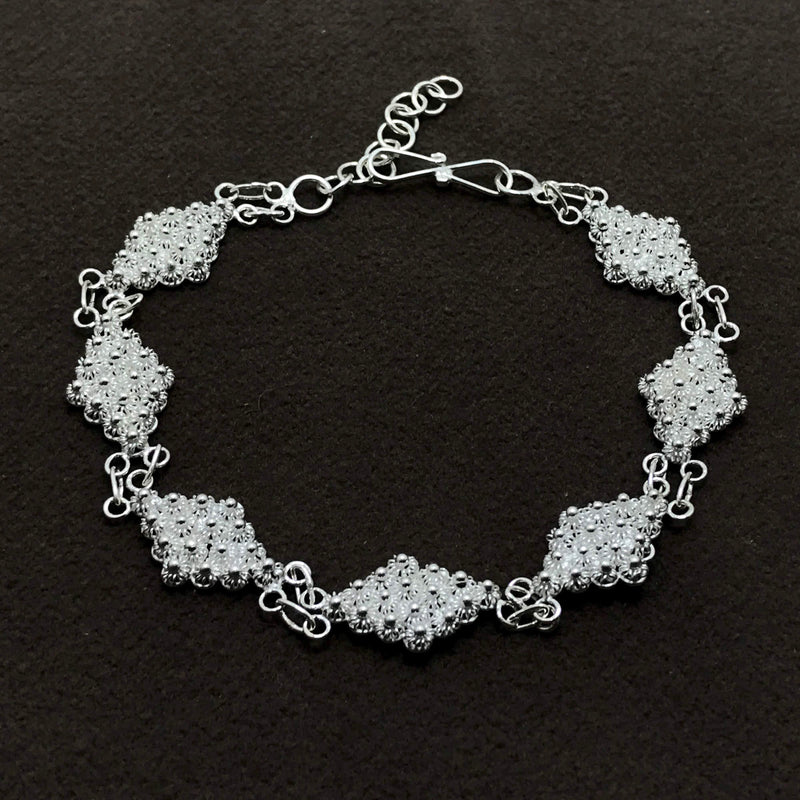 Coriander Model Authentic Handmade Filigree Silver Bracelet (NG201013798)