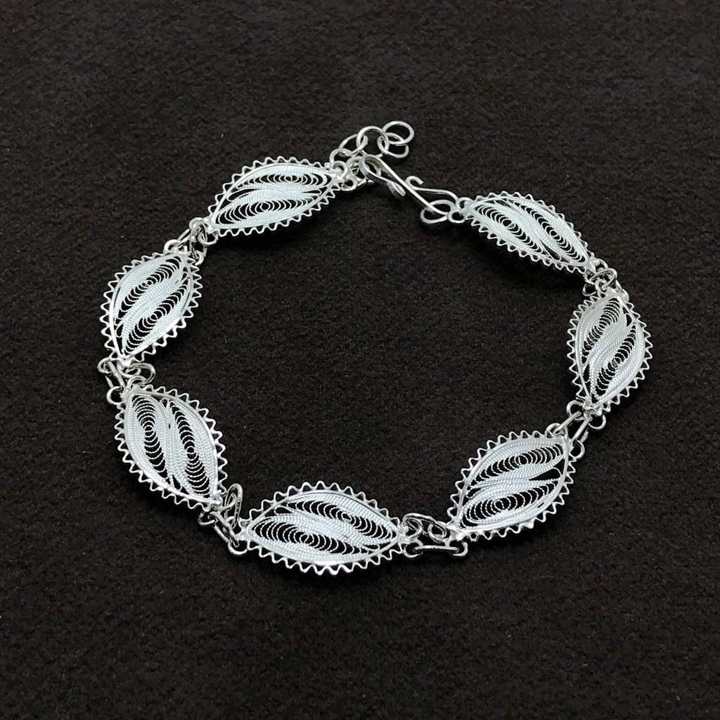 Authentic Handmade Filigree Sterling Silver Bracelet (NG201013804)