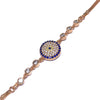 Rose Plated Evil Eye Model Silver Bracelet With Zircon (NG201014488)