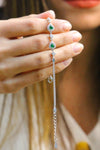 Authentic Handmade Silver Bracelet With Emerald and Zircon (NG201015239)