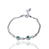Authentic Handmade Silver Bracelet With Emerald and Zircon (NG201015239)