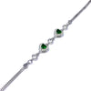 Authentic Handmade Silver Bracelet With Emerald and Zircon (NG201015239)