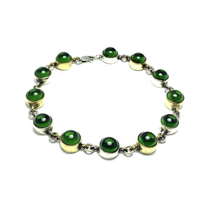 Authentic Handmade Sterling Silver Bracelet With Agate (NG201015736)