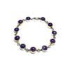 Authentic Handmade Sterling Silver Bracelet With Amethyst (NG201015738)