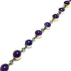 Authentic Handmade Sterling Silver Bracelet With Amethyst (NG201015738)