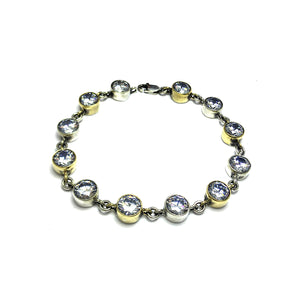 Authentic Handmade Sterling Silver Bracelet With Zircon (NG201015740)