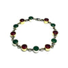 Authentic Handmade Silver Bracelet With Ruby and Emerald (NG201015744)
