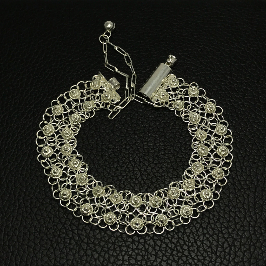 Coriander Model Authentic Handmade Filigree Silver Bracelet (NG201016153)