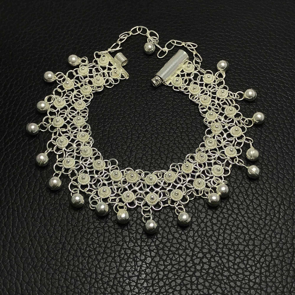 Coriander Model Authentic Handmade Filigree Silver Bracelet (NG201016157)