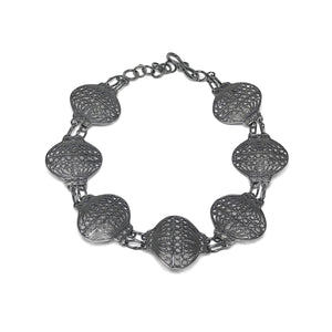 Balloon Model Handmade Oxidized Filigree Silver Bracelet (NG201017237)