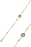 Evil Eye Model Gold Plated Silver Bracelet With Zircon (NG201017820)