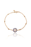 Evil Eye Model Rose Plated Silver Bracelet With Zircon (NG201017821)