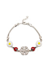 Snowflake and Ladybug Model Sterling Silver Bracelet (NG201019254)