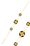 Gold Plated Mardin Straw Enameled Silver Bracelet (NG201019855)