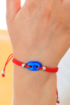 Braided Handwoven Rope Bracelet With Syrian Evil Eye (NG201020733)