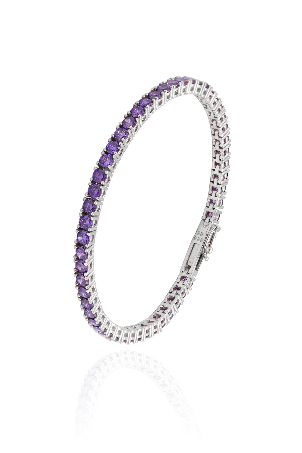 Elegance Handmade Silver Bracelet With Amethyst (NG201021034)
