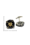 Handmade Compass Model Filigree Sterling Silver Cuff Links (NG201017633)