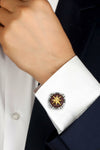 Handmade Compass Model Filigree Sterling Silver Cuff Links (NG201018025)