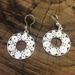 Hoop Model Filigree Handmade Silver Earrings (NG201011021)
