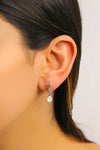 Drop Model Silver Earrings With Mother of Pearl and Marcasite (NG201012433)