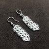 Scaly Heart Model Filigree Handmade Silver Earrings (NG201013565)