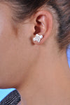 Floral Model Filigree Handmade Silver Earrings (NG201013570)
