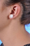 Floral Model Filigree Handmade Silver Earrings (NG201013576)