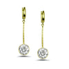 Chain Model Silver Earrings With Zircon (NG201015969)