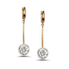 Chain Model Silver Earrings With Zircon (NG201015969)