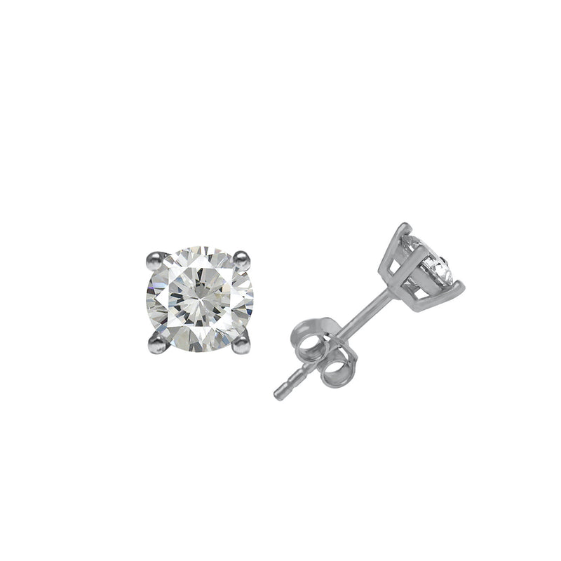 Monolith Model Silver Earrings With Zircon (NG201016173)